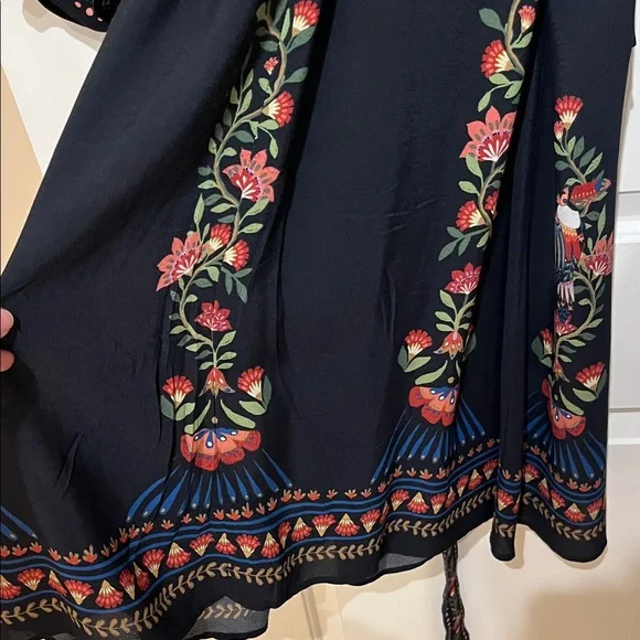 FARM RIO tie waist toucan dress with Floral Accents - Sz M EUC - Picture 9 of 11